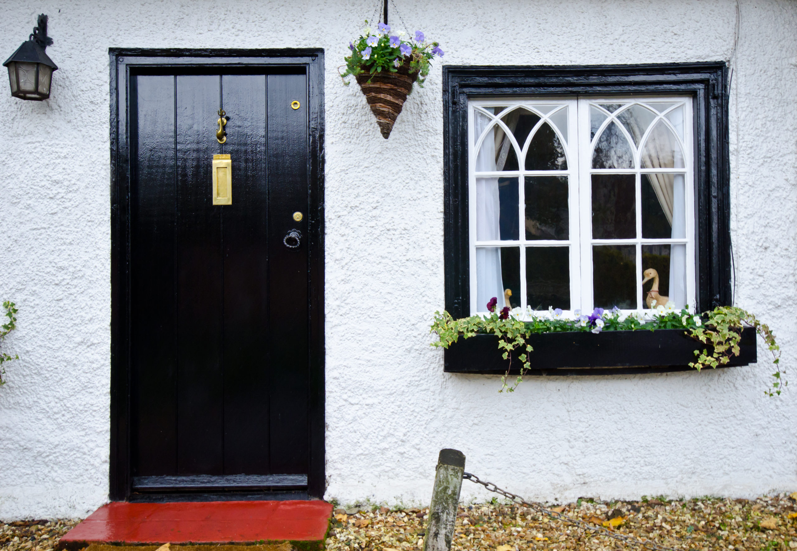 Black cottage door
