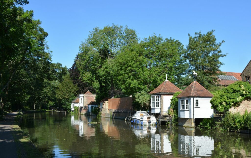 Ware, Hertfordshire, Gazebos on the River Lea