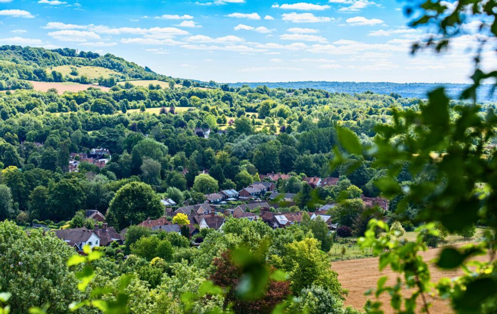 Villages in Kent, View of Shoreham near Otford