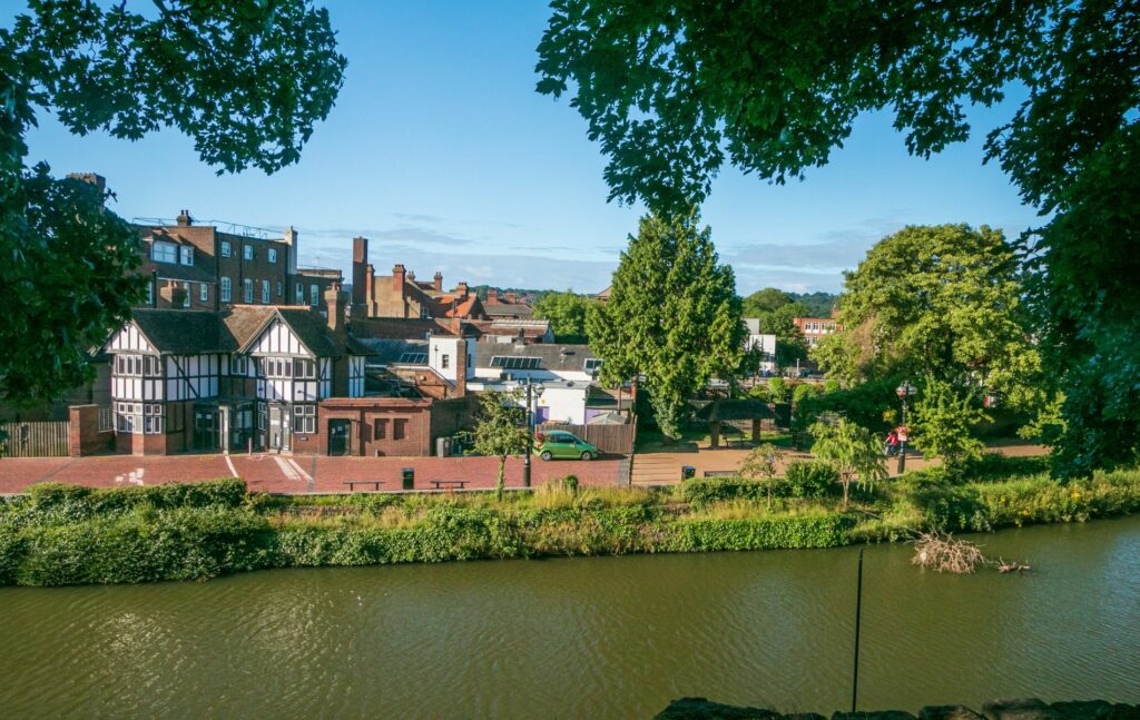 Kent Property: River Medway at Tonbridge in Kent