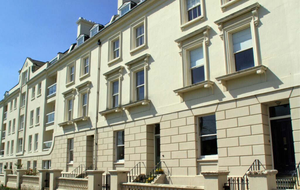 Classical Georgian terraced town houses in Canterbury