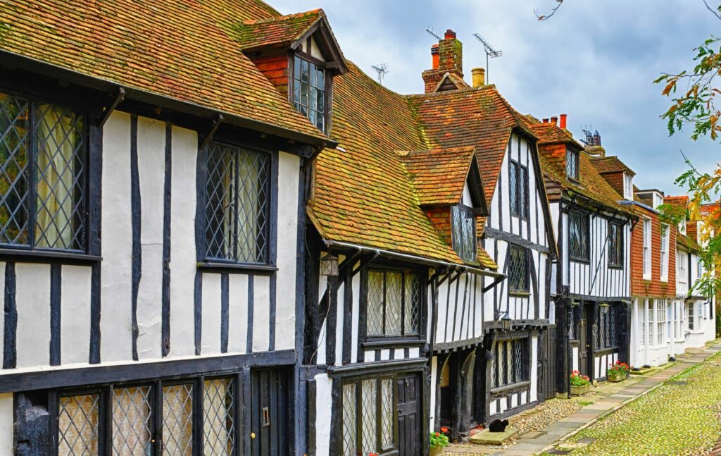 Street of quaint houses in Rye, East Sussex